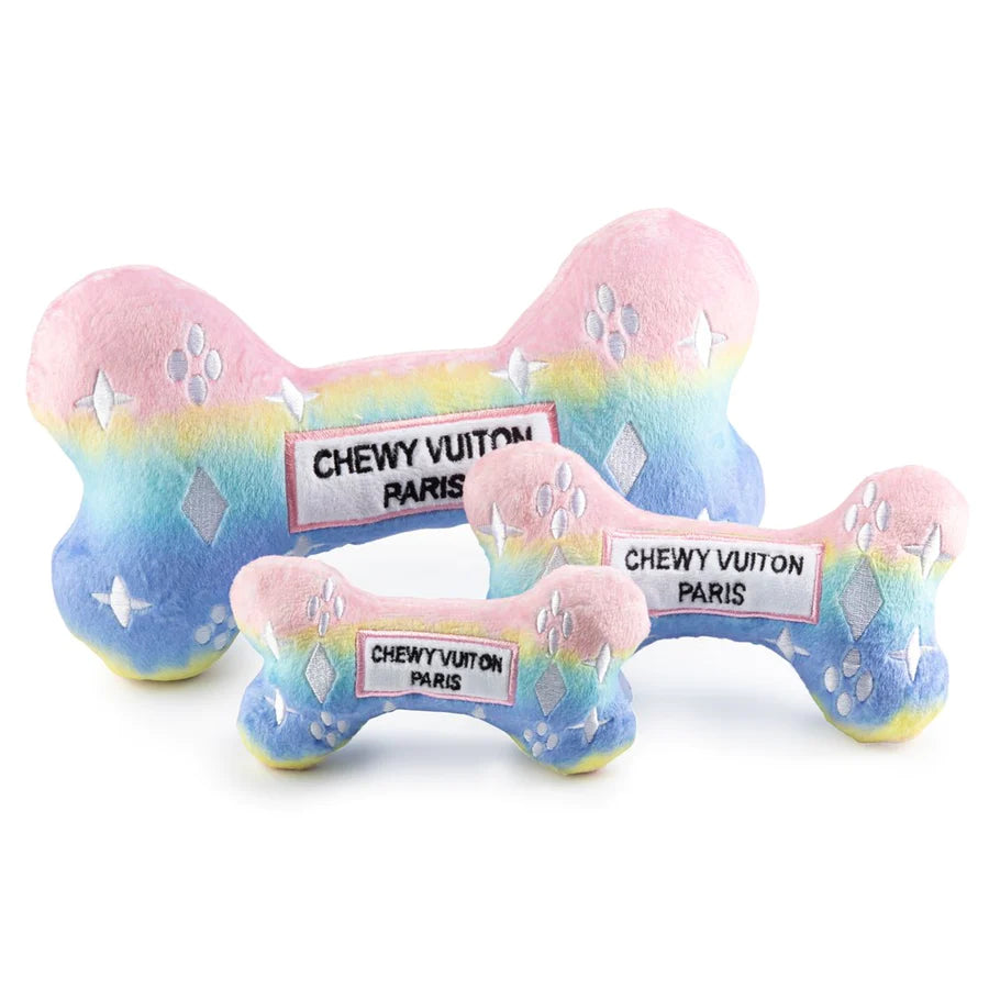 Haute Diggity Dog - Chewy Vuiton Bone Checker Plush Dog Toy by Haute D