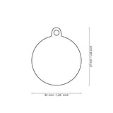 Classic Big Pink Circle Paw ID Tag