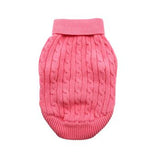 Doggie Design - Cable Knit Dog Sweater Candy Pink