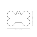 Glam Big Fuchsia Bone Strass ID Tag