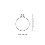 Glam Paw Circle White Strass ID Tag