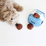 ZippyPaws Zippy Burrow Milk & Cookies Hide & Seek Puzzle Dog Toy