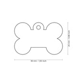 Basic Collection Big Bone Black in Aluminum ID Tag