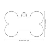 Basic Collection Bone XL Light Blue in Aluminum ID Tag