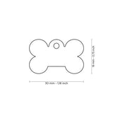 Basic Collection Small Bone Pink in Aluminum ID Tag