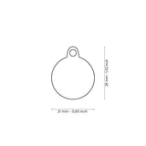 Basic Handmade Small Lilac Circle ID Tag