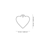 Basic Handmade Small Pink Heart ID Tag