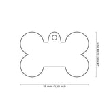 Basic Handmade XL Black Bone ID Tag