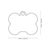 Hushtag Collection Aluminum Purple Bone With Purple Rubber ID Tag