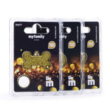 Shine Big Heart Gold Glitter ID Tag