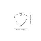 Shine Small Heart Pink Glitter ID Tag