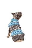 Chilly Dog -LIGHT BLUE FAIRISLE DOG SWEATER