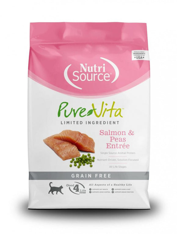 NutriSource PureVita Grain Free Salmon & Pea Formula Dry Cat Food