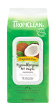 TropiClean Hypo Allergenic Deodorizing Bath Wipes for Dogs and Cats