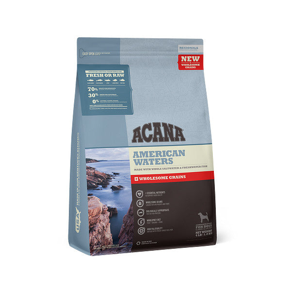 ACANA + Wholesome Grains American Waters Recipe with Whole Saltwater &  Freshwater Fish Dry Dog Food