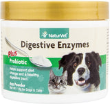 NaturVet Digestive Enzymes Plus Probiotic Dog & Cat Powder Supplement