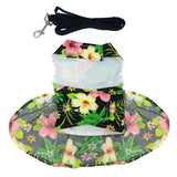 Black Hawaiian Dog Dress w/ matching Leash
