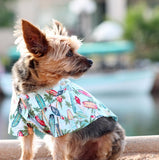 Hawaiian Surfboards and Palms Dog Shirt