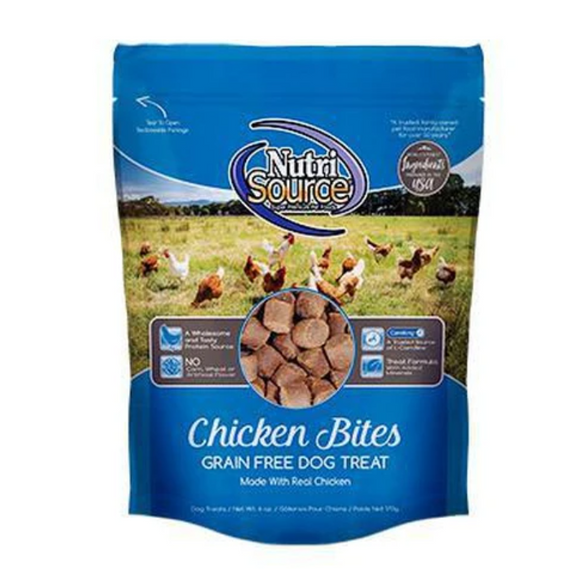 NutriSource Grain Free Chicken Dog Treats-6oz