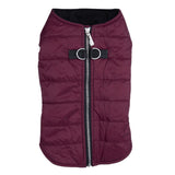 Doggie Design Zip-up Dog Puffer Vest Burgundy