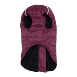 Doggie Design Zip-up Dog Puffer Vest Burgundy