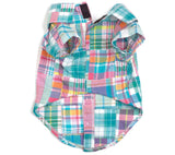 WORTHY DOG Turq Multi Patch Madras Shirt