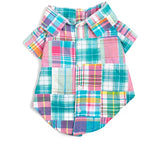 WORTHY DOG Turq Multi Patch Madras Shirt
