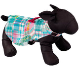 WORTHY DOG Multi Patch Madras Adjustable Pet Dress