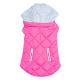 Doggie Design Weekender Quilted Hoodie Dog Jacket - Pink