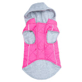 Doggie Design Weekender Quilted Hoodie Dog Jacket - Pink