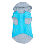 Doggie Design Weekender Quilted Hoodie Dog Jacket - Aqua