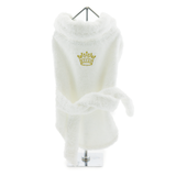 Doggie Design White Gold Crown Cotton Dog Bath Robe