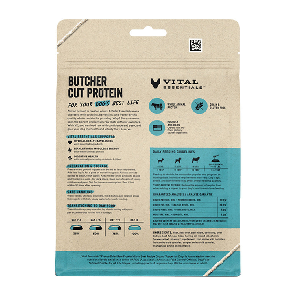 Vital Essentials - Freeze-Dried Beef Meal Boost Topper 6oz