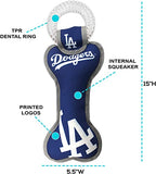 Pets First MLB Dental Dodgers Tug Dog Toy