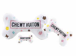Haute Diggity Dog - White Chewy Vuiton Bone Toy