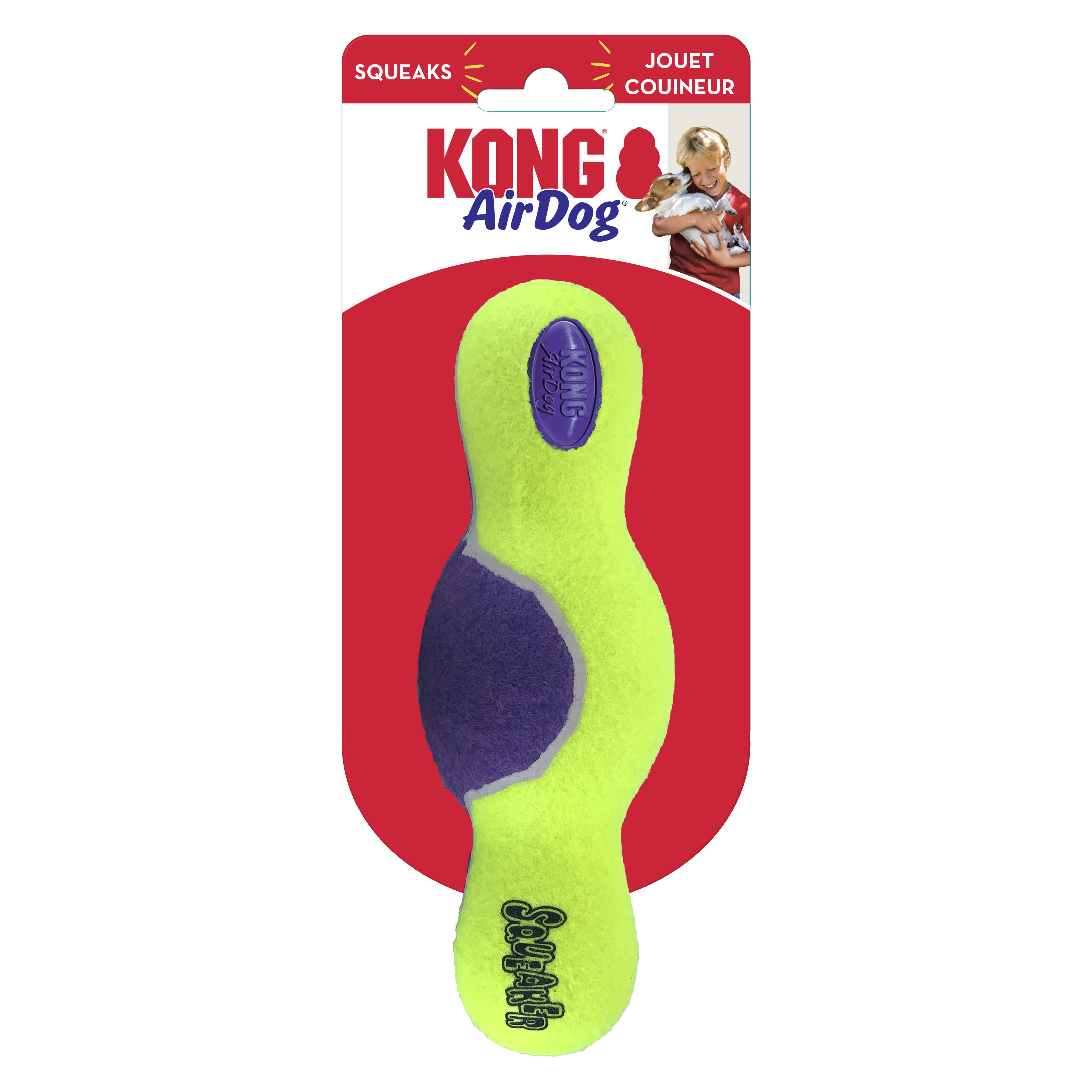 KONG AIRDOG SQUEAKER ROLLER MED/LARGE