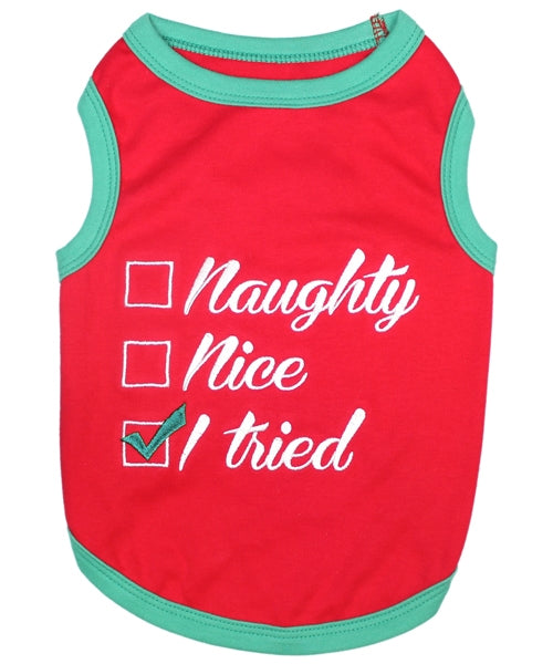 Parisian Pet Naughty or Nice Dog Tank