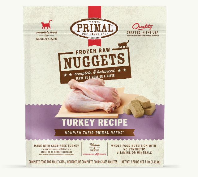 PRIMAL CAT TURKEY FROZEN 3LB