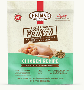 Primal Pronto Chicken Formula Raw Dog Food 4lb