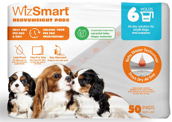 WizSmart Super All Day Dry Premium Dog Pads