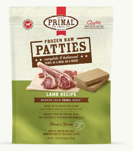 PRIMAL DOG LAMB PATTIES FROZEN