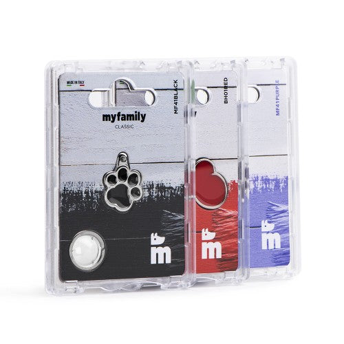 Classic Big Pink Circle Paw ID Tag