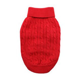 Doggie Design - Cable Knit Dog Sweater Fiery Red