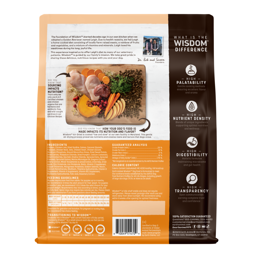 Dr. Bob Goldstein’s Wisdom® Dog Food – Air-Dried Chicken Recipe