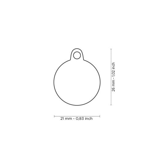 Glam Paw Circle White Strass ID Tag