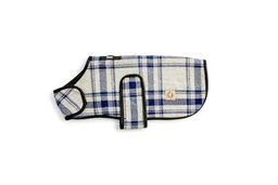 Chilly Dog Grey and Blue Plaid Coat