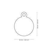 Basic Collection Big Round in Chrome Plated Brass ID Tag