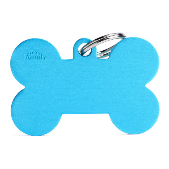 Basic Collection Bone XL Light Blue in Aluminum ID Tag