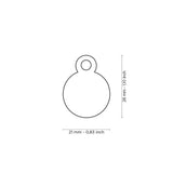 Basic Collection Small Round in Chrome Plated Brass ID Tag