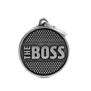 Big Circle "The Boss" Rhombus ID Tag